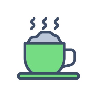 Saydam bir arkaplan üzerinde kahve vektörü çizimi. Konsept ve grafik tasarım için mükemmel kalite simgeleri..