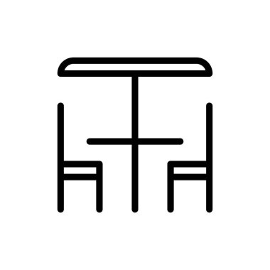 Şeffaf bir arkaplanda kafe vektör çizimi. Konsept ve grafik tasarım için ince çizgi simgesi..