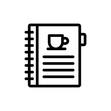 Şeffaf bir arkaplan üzerinde kahve menüsü vektör çizimi. Konsept ve grafik tasarım için ince çizgi simgesi..