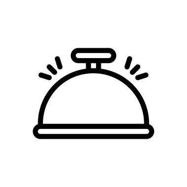 Şeffaf bir arkaplan üzerinde çan vektör çizimi. Premium kalite semboller. Konsept ve grafik tasarım için ince çizgi simgesi. 