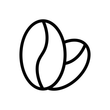 Şeffaf bir arkaplanda kahve vektörü çizimi. Konsept ve grafik tasarım için ince çizgi simgesi..