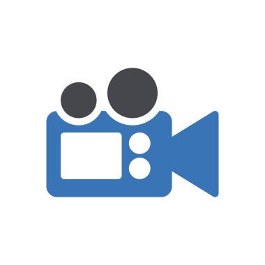 Şeffaf bir arkaplan üzerinde video vektör illüstrasyonu. Konsept ve grafik tasarım için kaliteli semboller.. 