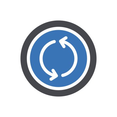 Şeffaf bir arkaplan üzerinde vektör illüstrasyonunu döndür. Konsept ve grafik tasarımı için kaliteli semboller..