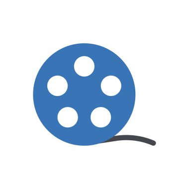 Şeffaf bir arkaplan üzerinde kamera makarası vektör illüstrasyonu.Premium kalite sembolleri. Konsept ve grafik tasarım için simgeler.