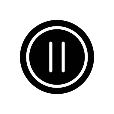 Şeffaf bir arkaplan üzerindeki vektör illüstrasyonunu duraklat. Konsept ve grafik tasarımı için kaliteli semboller.. 