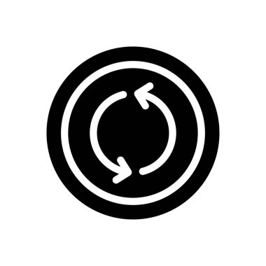 Şeffaf bir arkaplan üzerinde vektör illüstrasyonunu döndür. Konsept ve grafik tasarımı için kaliteli semboller..