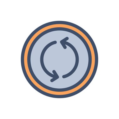 Şeffaf bir arkaplan üzerinde vektör illüstrasyonunu döndür. Konsept ve grafik tasarım için birinci sınıf kalite simgeleri.. 