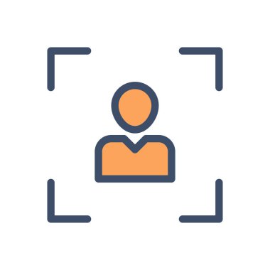 Şeffaf bir arkaplan üzerinde kamera odak vektör illüstrasyonu. Konsept ve grafik tasarım için premium kalite simgeleri..