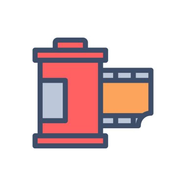 Şeffaf bir arkaplan üzerinde kamera vektör illüstrasyonu. Konsept ve grafik tasarımı için birinci sınıf kalite simgeler..