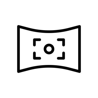 Şeffaf bir arkaplan üzerinde kamera vektör çizimi. Premium kalite semboller. Konsept ve grafik tasarım için ince çizgi simgesi. 