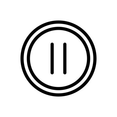 Şeffaf bir arkaplanda vektör illüstrasyonunu duraklat. Premium kalite simgeleri. Konsept ve grafik tasarım için ince çizgi simgesi. 