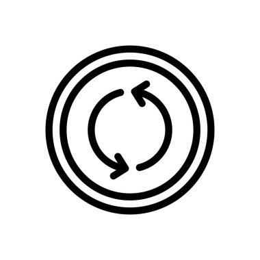 Şeffaf bir arkaplan üzerinde vektör illüstrasyonunu döndür. Premium kalite sembolleri. Konsept ve grafik tasarım için ince çizgi simgesi. 