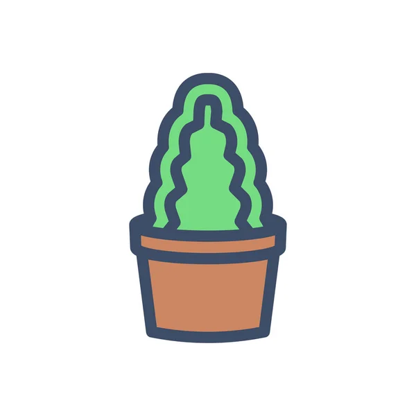 Ilustración Vectorial Cactus Sobre Fondo Transparente Símbolos Calidad Premium Icono — Vector de stock