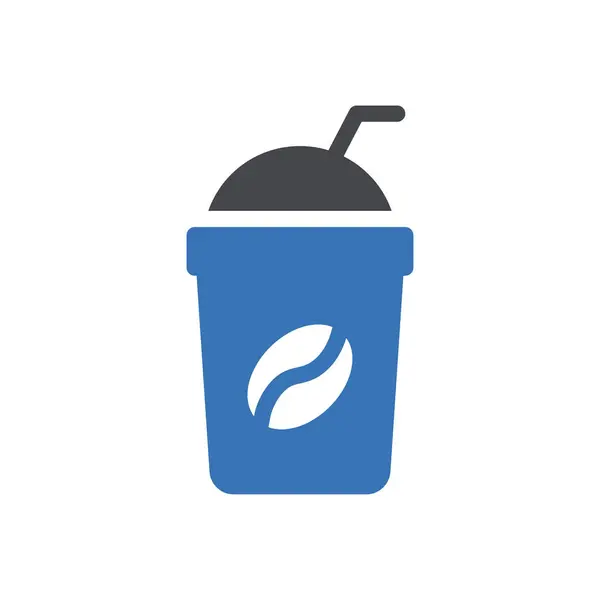 Coffee Cup Vector Illustration Transparent Background Premium Quality Symbols Glyphs — Vetor de Stock