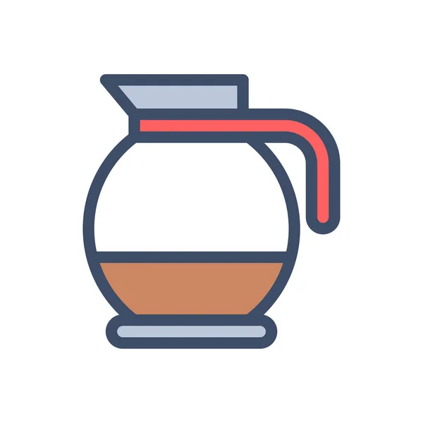 Kaffeekessel Vektor Illustration Auf Einem Transparenten Hintergrund Premium Qualität Symbole — Stockvektor