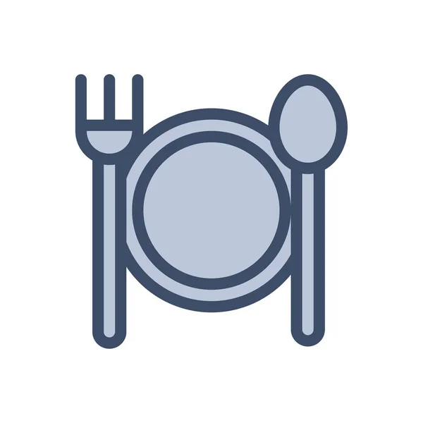 透明背景下的餐厅矢量插图 高级质量符号 概念和平面设计的中风图标 — 图库矢量图片