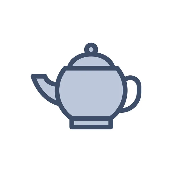 Tea Kettle Vector Illustration Transparent Background 프리미엄 Symbols Stroke Icon — 스톡 벡터