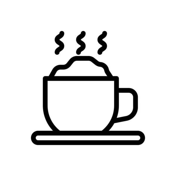 Ilustracja Wektora Kawy Przejrzystym Tle Symbole Jakości Premium Cienka Ikona — Wektor stockowy