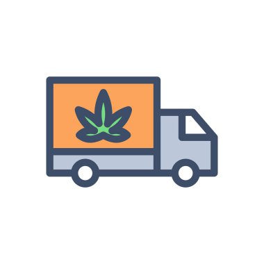 Şeffaf bir arkaplan üzerinde kamyon vektör çizimi. Konsept ve grafik tasarım için birinci sınıf kalite simgeler.. 