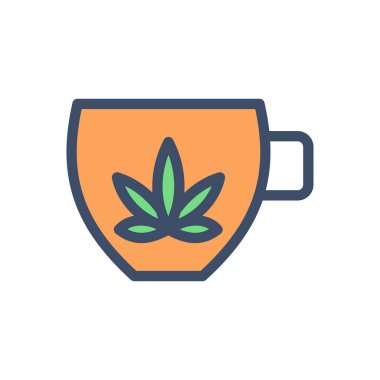 Şeffaf bir arkaplan üzerinde fincan vektör illüstrasyonu. Konsept ve grafik tasarımı için birinci sınıf kalite simgeler.. 