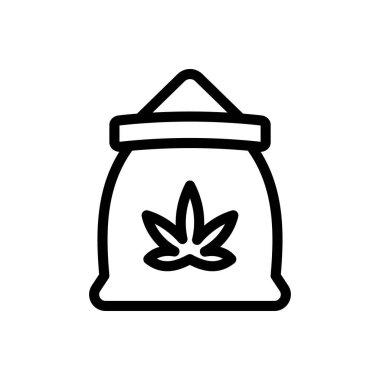 Şeffaf bir arkaplan üzerinde çuval vektör çizimi. Premium kalite semboller. Konsept ve grafik tasarım için ince çizgi simgesi.