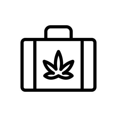 Şeffaf bir arkaplan üzerinde portföy vektör çizimi. Konsept ve grafik tasarım için ince çizgi simgesi.. 