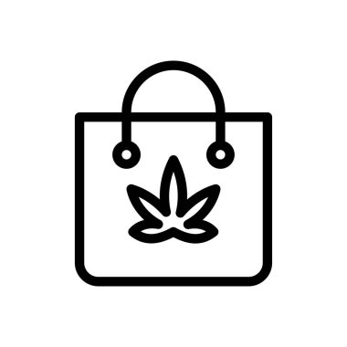 Şeffaf bir arkaplan üzerinde çanta vektör çizimi. Premium kalite semboller. Konsept ve grafik tasarım için ince çizgi simgesi. 