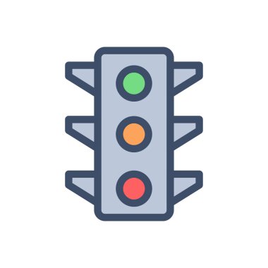 Saydam bir arkaplan üzerinde trafik vektör çizimi. Konsept ve grafik tasarımı için birinci sınıf kalite simgeler.. 