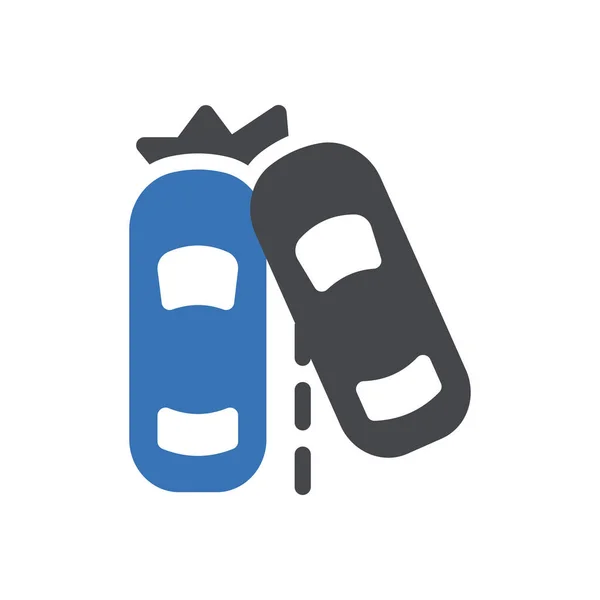 Car Accident Vector Illustration Transparent Background Premium Quality Symbols Glyphs — Archivo Imágenes Vectoriales