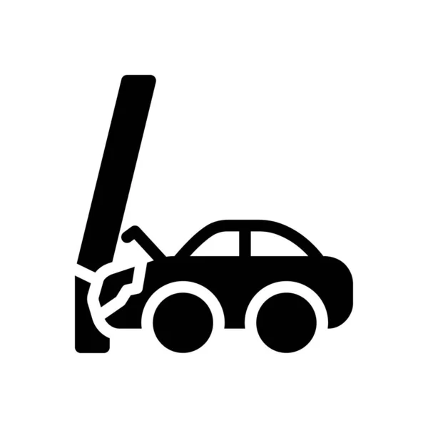 Car Accident Vector Illustration Transparent Background Premium Quality Symbols Glyphs — ストックベクタ
