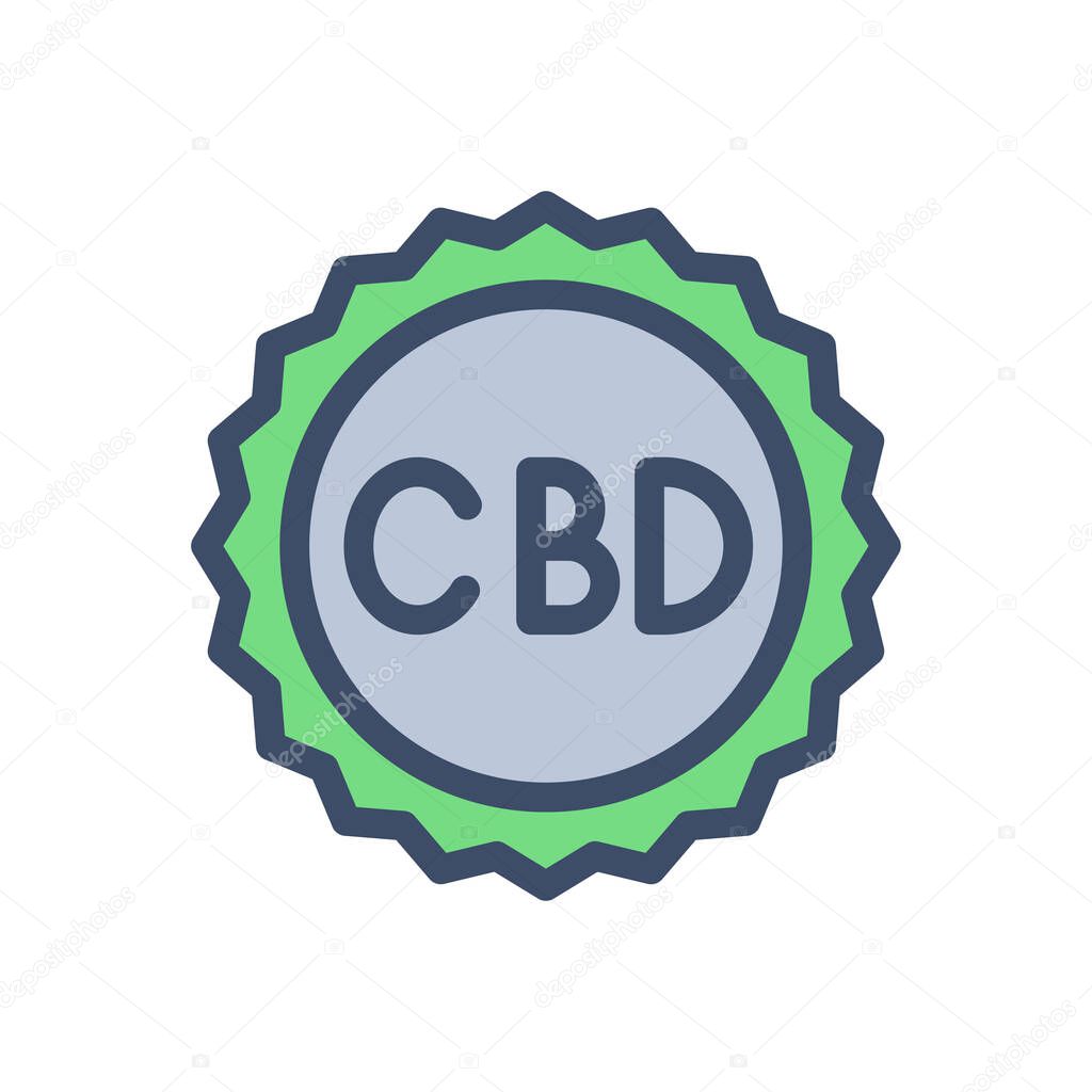 CBD vector illustration on a transparent background.Premium quality symbols.Stroke icon for concept and graphic design.