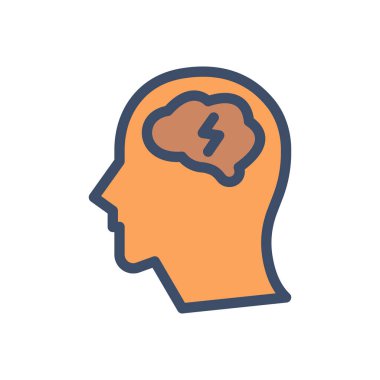 Saydam bir arkaplan üzerinde beyin vektör çizimi. Konsept ve grafik tasarım için mükemmel kalite simgeleri..