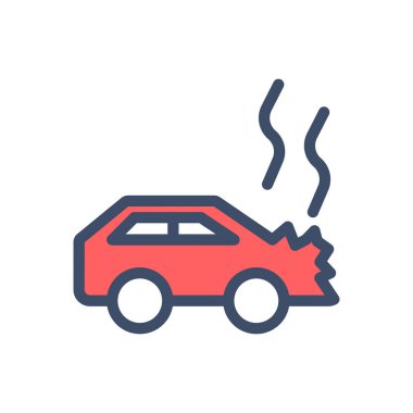 damage vector illustration on a transparent background.Premium quality symbols.Stroke icon for concept and graphic design.