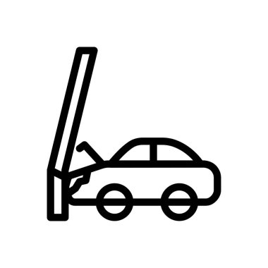 Saydam bir arkaplanda kaza vektör çizimi. Premium kalite semboller. Konsept ve grafik tasarım için ince çizgi simgesi. 