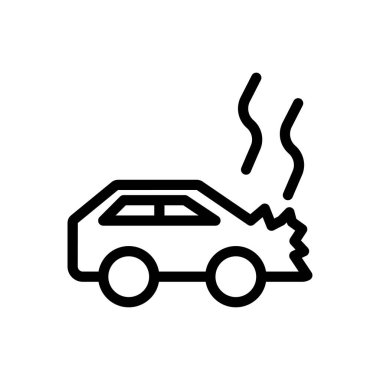 damage vector illustration on a transparent background.Premium quality symbols.Thin line icon for concept and graphic design.