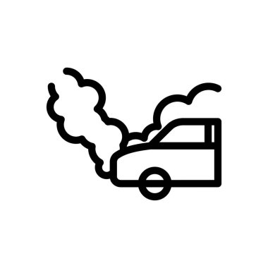 Saydam bir arkaplanda kaza vektör çizimi. Premium kalite semboller. Konsept ve grafik tasarım için ince çizgi simgesi.