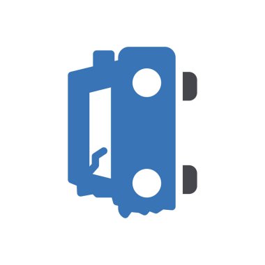 Saydam bir arkaplan üzerinde araba kazası vektör çizimi. Konsept ve grafik tasarımı için mükemmel kalite semboller..