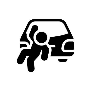 car accident vector illustration on a transparent background.Premium quality symbols.Glyphs icon for concept and graphic design.