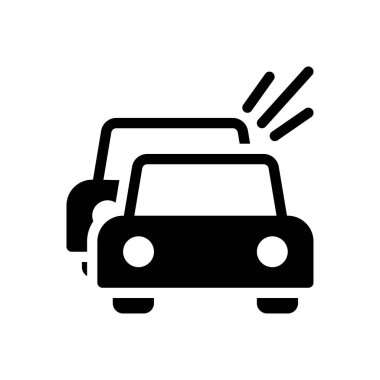 car accident vector illustration on a transparent background.Premium quality symbols.Glyphs icon for concept and graphic design.
