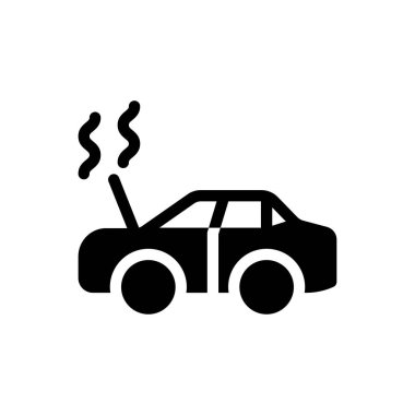 şeffaf bir arkaplan üzerinde araba dumanı çizimi. Konsept ve grafik tasarımı için mükemmel kalite semboller..