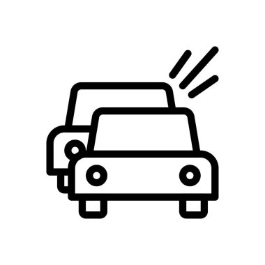 car accident vector illustration on a transparent background.Premium quality symbols.Thin line icon for concept and graphic design.