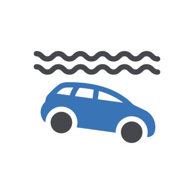Şeffaf bir arkaplan üzerinde araba suyu vektör çizimi. Konsept ve grafik tasarım simgeleri için kaliteli semboller..