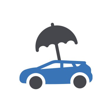 car insurance vector illustration on a transparent background.Premium quality symbols.Glyphs icon for concept and graphic design. 