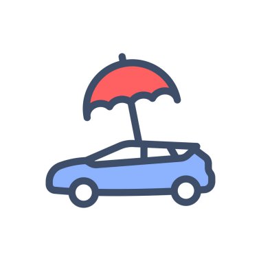 car insurance vector illustration on a transparent background.Premium quality symbols.Stroke icon for concept and graphic design.