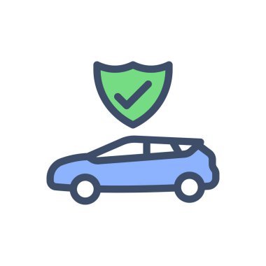 Şeffaf bir arkaplan üzerinde araba vektör çizimi. Konsept ve grafik tasarımı için birinci sınıf kalite simgeler.. 