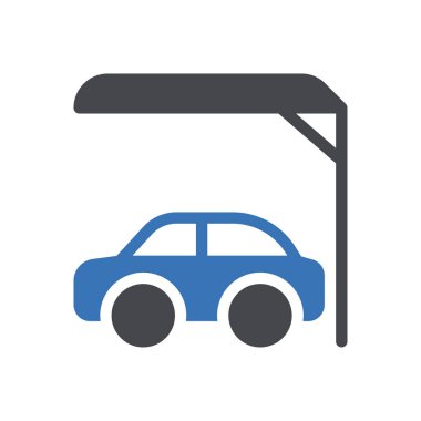 Saydam bir arkaplan üzerinde araba park vektörü illüstrasyonu. Konsept ve grafik tasarımı için mükemmel kalite semboller..