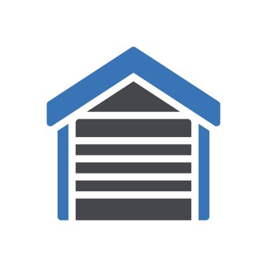 Şeffaf bir arkaplan üzerinde garaj vektör çizimi. Konsept ve grafik tasarımı için mükemmel kalite semboller..