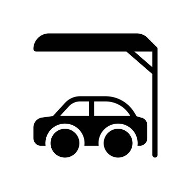 Saydam bir arkaplan üzerinde araba park vektörü illüstrasyonu. Konsept ve grafik tasarımı için mükemmel kalite semboller..