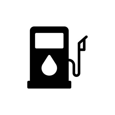 Şeffaf bir arkaplan üzerinde benzin pompası vektör illüstrasyonu. Konsept ve grafik tasarım simgeleri için kaliteli semboller.. 