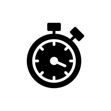 Saydam bir arkaplan üzerinde stopwach vektör illüstrasyonu. Konsept ve grafik tasarımı için premimium kalite sembolleri..